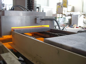 Infrared heat treatment binds the polymer to the concrete